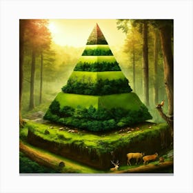 Pyramid Of The Forest Canvas Print