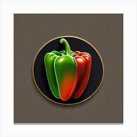 Red And Green Pepper 3 Canvas Print