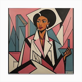 Woman In Pink 1 Canvas Print