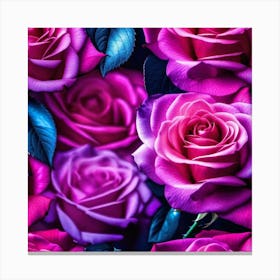 Pink Roses Wallpaper 1 Canvas Print