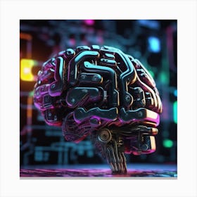 Cyborg Brain 21 Canvas Print