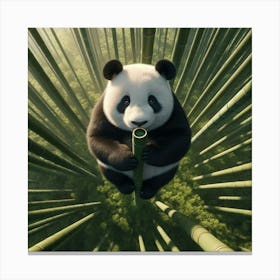 Panda Bear In Bamboo Forest 4 Canvas Print