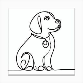 Dog Drawing Canvas Print