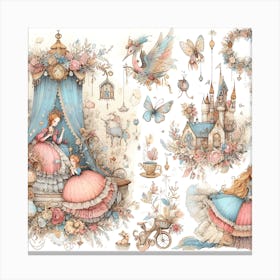 Fairytale Princesses Canvas Print