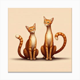 Orange Tabby Cats Canvas Print