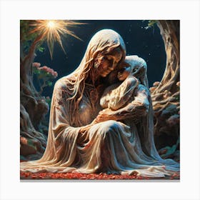 Virgin And Child Canvas Print