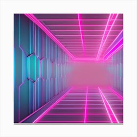 Neon Tunnel Canvas Print