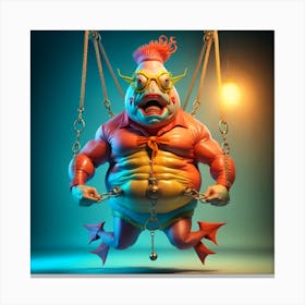 Circus Freak Show Fish (Series) Trapeze Act Canvas Print