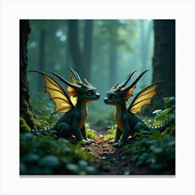 Baby Pixie Dragons Canvas Print