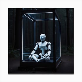 Robot In A Glass Box Canvas Print