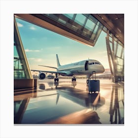 Airport Terminal - Airport Stock Videos & Royalty-Free Footage Canvas Print