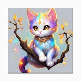 Rainbow Kitten 4 Canvas Print