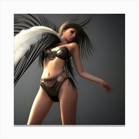 Woman With Feathersx Canvas Print