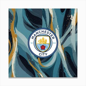 Manchester City F.C. Logo Wall Art 18 Canvas Print