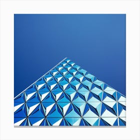 Photograph - Blue Building With Blue Sky Canvas Print