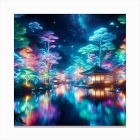 Asian Landscape Wallpaper Canvas Print