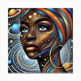 Skarlette Celestial Portrait Canvas Print