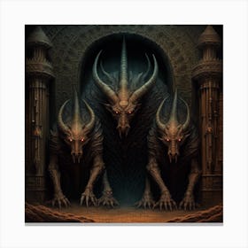 Demons In The Castle Canvas Print