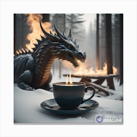 the snow dragon Canvas Print