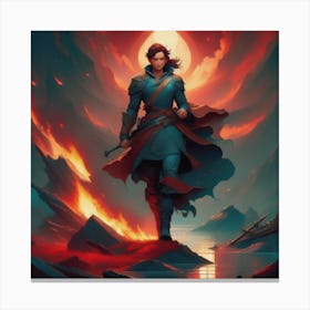 Crimson Flames Canvas Print