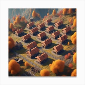 Autumn Village 55 Canvas Print