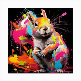 Colorful Squirrel Canvas Print