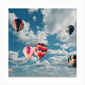 Hot Air Balloons In The Sky 1 Canvas Print