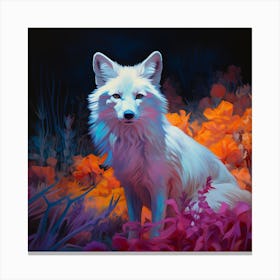 Fox In The Night Canvas Print