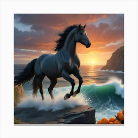 Horse On The Beach 1 Canvas Print