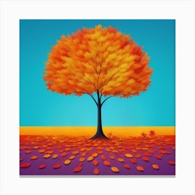 Autumn Tree ai art Canvas Print