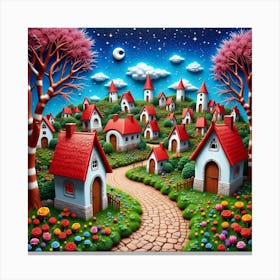 Fairytale Village 2 Canvas Print