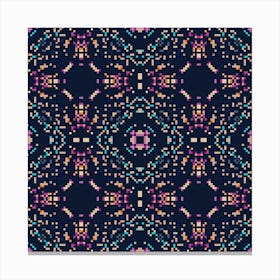 Set of geometric pattern with colored squares 2 Canvas Print