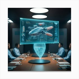 Futuristic Meeting Canvas Print