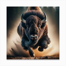 Bison Running Canvas Print