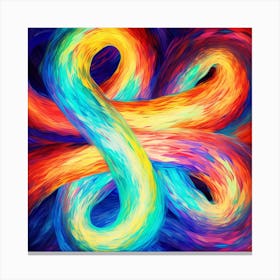 Abstract Of Swirling Colors Canvas Print