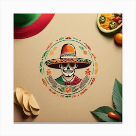 Mexican Skull 94 Canvas Print