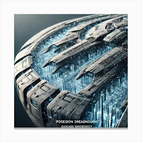 Cascade Sovereignty Scifi Poseidon Dreadnought Hull Canvas Print