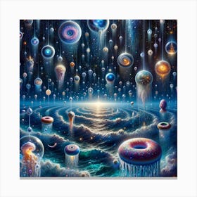 Cosmic rain Canvas Print