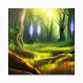 Enchanted Woods(Orbs) Canvas Print