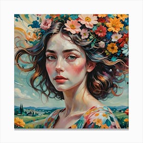 Flower Girl Canvas Print