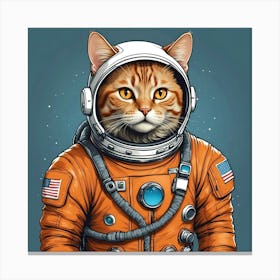 Astronaut Cat 15 Canvas Print