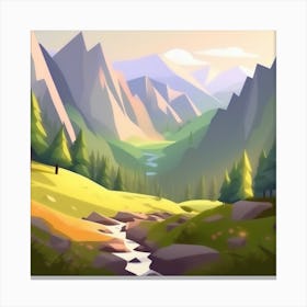 Landscape Painting 101 Canvas Print