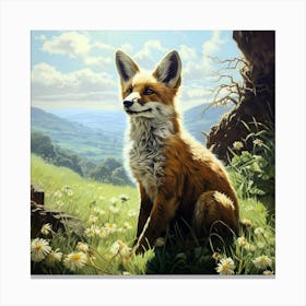 Hilltop Fox Canvas Print