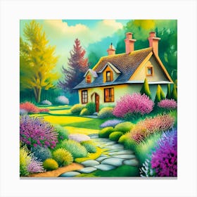 House In The Garden1 Canvas Print