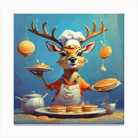 Chef Deer 7 Canvas Print