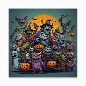 Halloween Monsters 2 Canvas Print