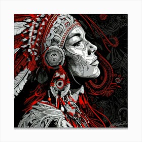 Tribe And True - Indian Woman Canvas Print