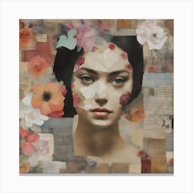 Collage Of Flowers Canvas Print