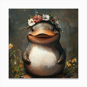 Penguin With Flower Crown 8 Lienzos