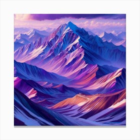 Purple Mountains Canvas Print